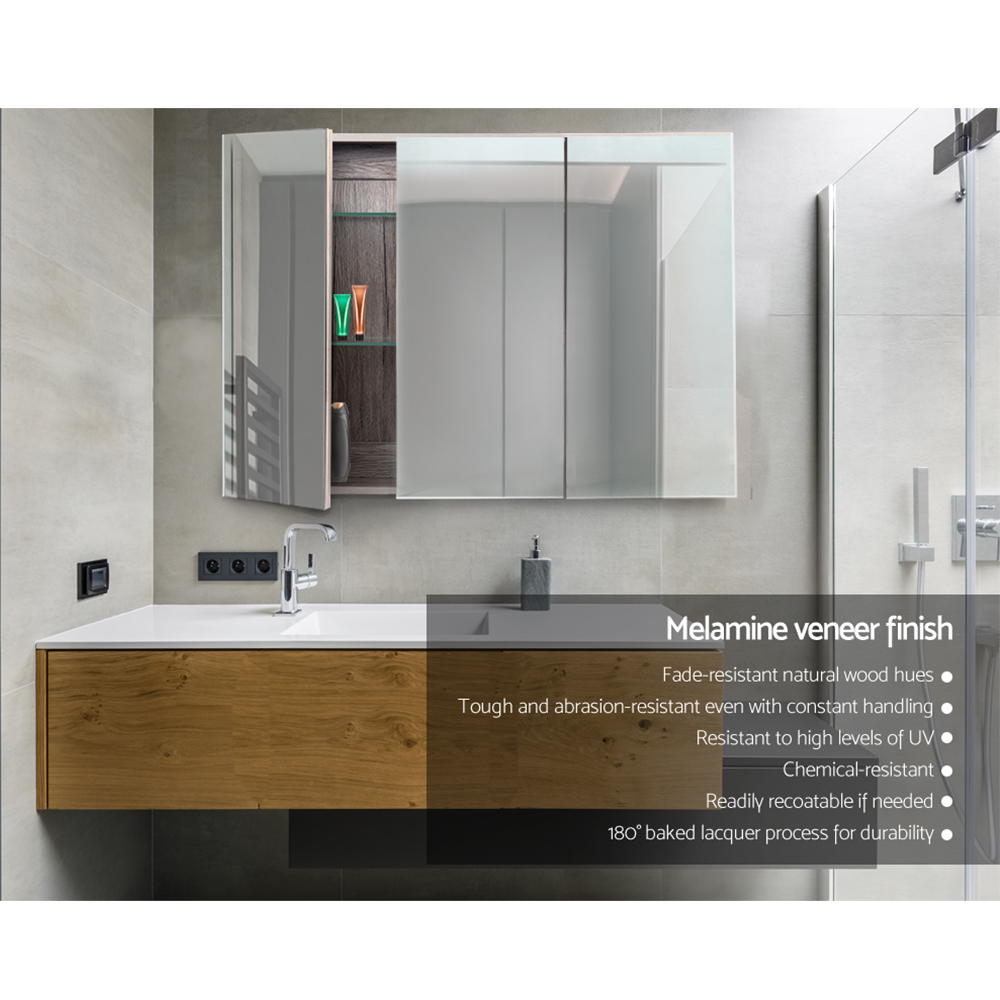Cefito Bathroom Mirror Cabinet Vanity Shaving Medicine 450/600/750/900/1200mm - Picture 55 of 88