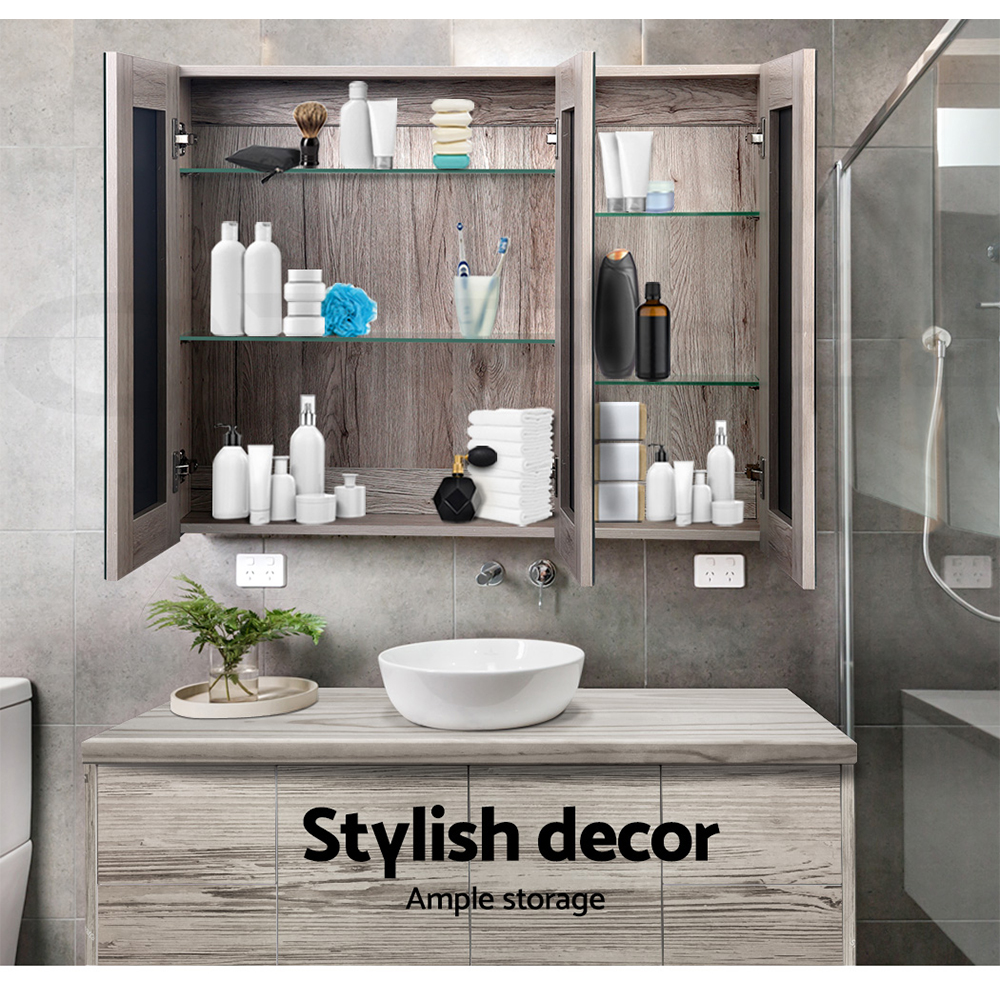 Cefito Bathroom Mirror Cabinet Vanity Shaving Medicine 450/600/750/900/1200mm - Picture 58 of 88