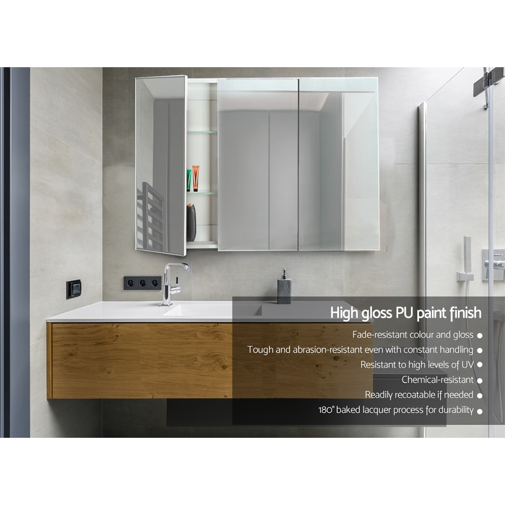 Cefito Bathroom Mirror Cabinet Vanity Shaving Medicine 450/600/750/900/1200mm - Picture 65 of 88