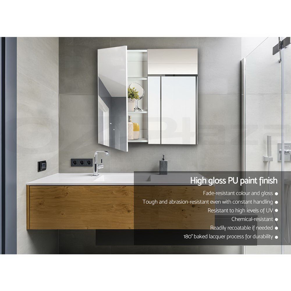 Cefito Bathroom Mirror Cabinet Vanity Shaving Medicine 450/600/750/900/1200mm - Picture 13 of 88