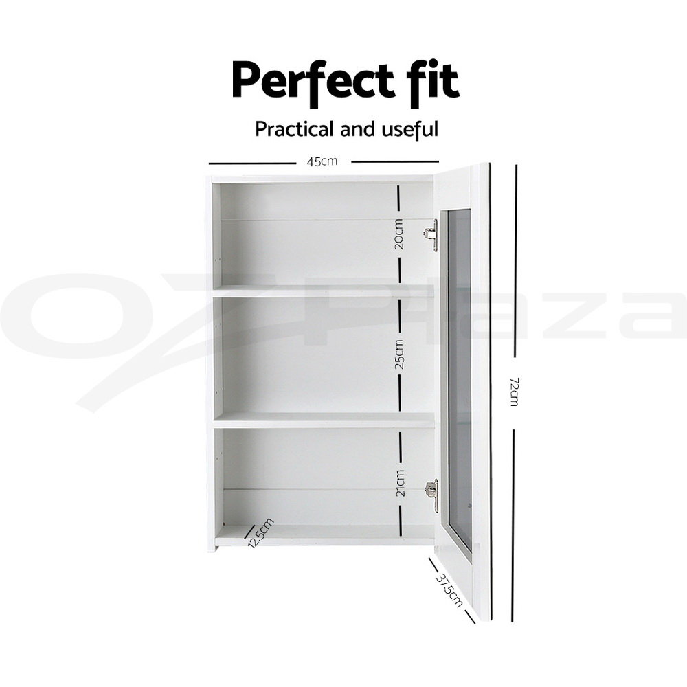 Cefito Bathroom Mirror Cabinet Vanity Shaving Medicine 450/600/750/900/1200mm - Picture 30 of 88