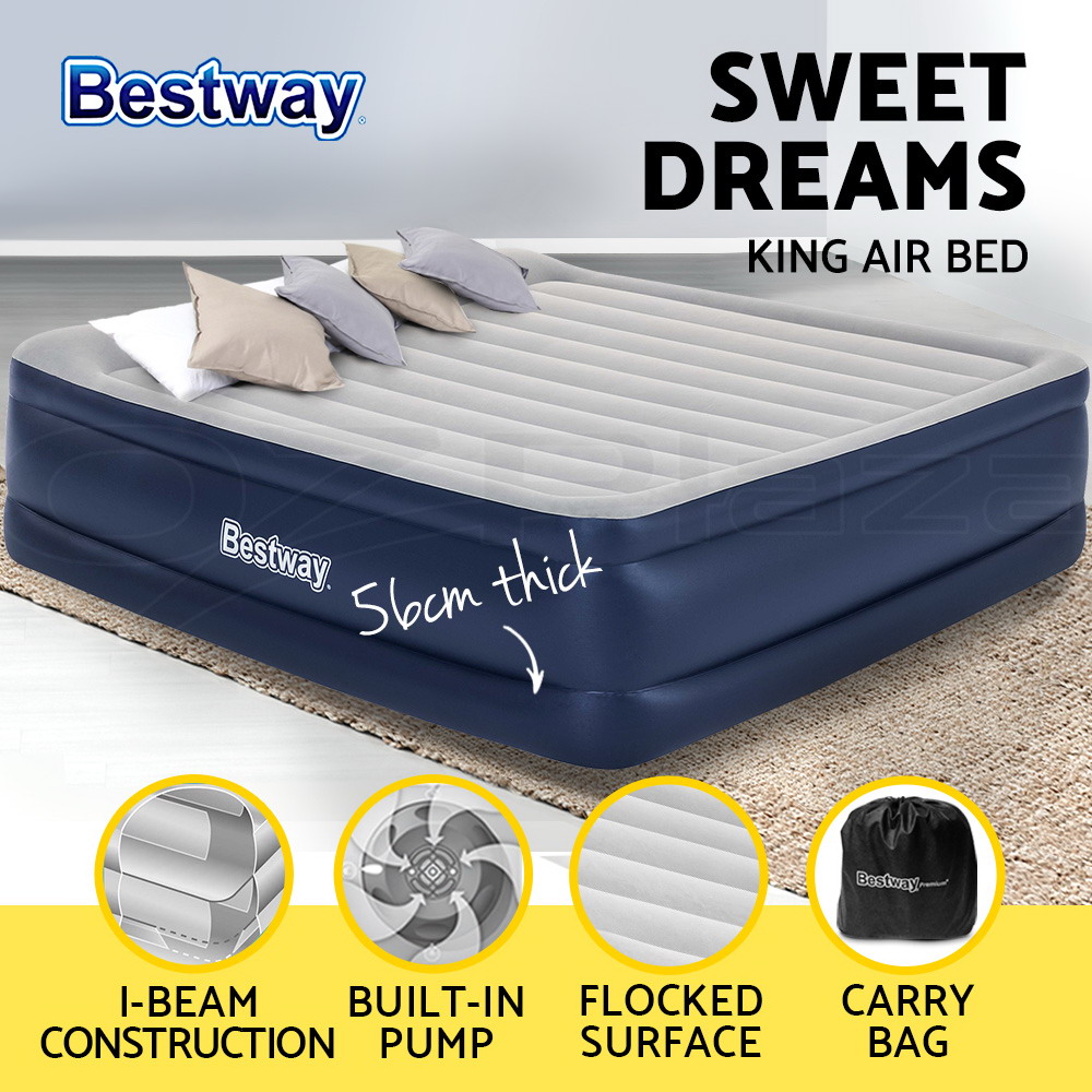 Bestway Air Bed Inflatable King Queen Single Bed Mattress Sleeping Mat with Pump - Picture 34 of 154