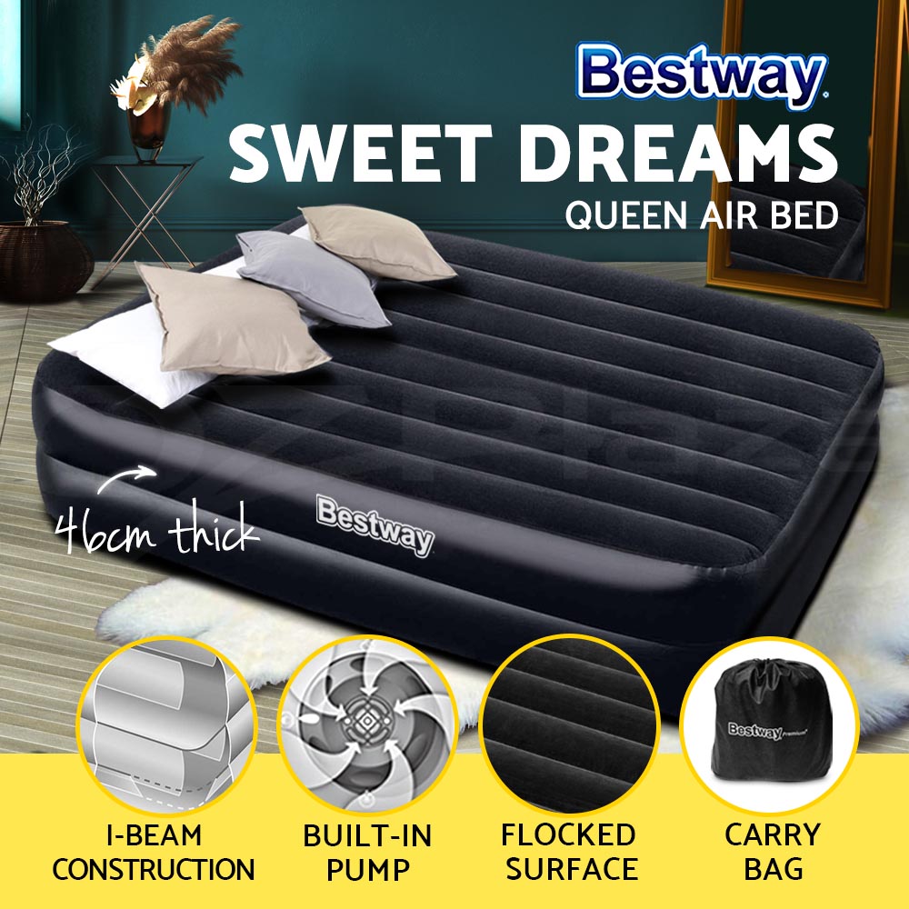 Bestway Air Bed Inflatable King Queen Single Bed Mattress Sleeping Mat with Pump - Picture 100 of 154