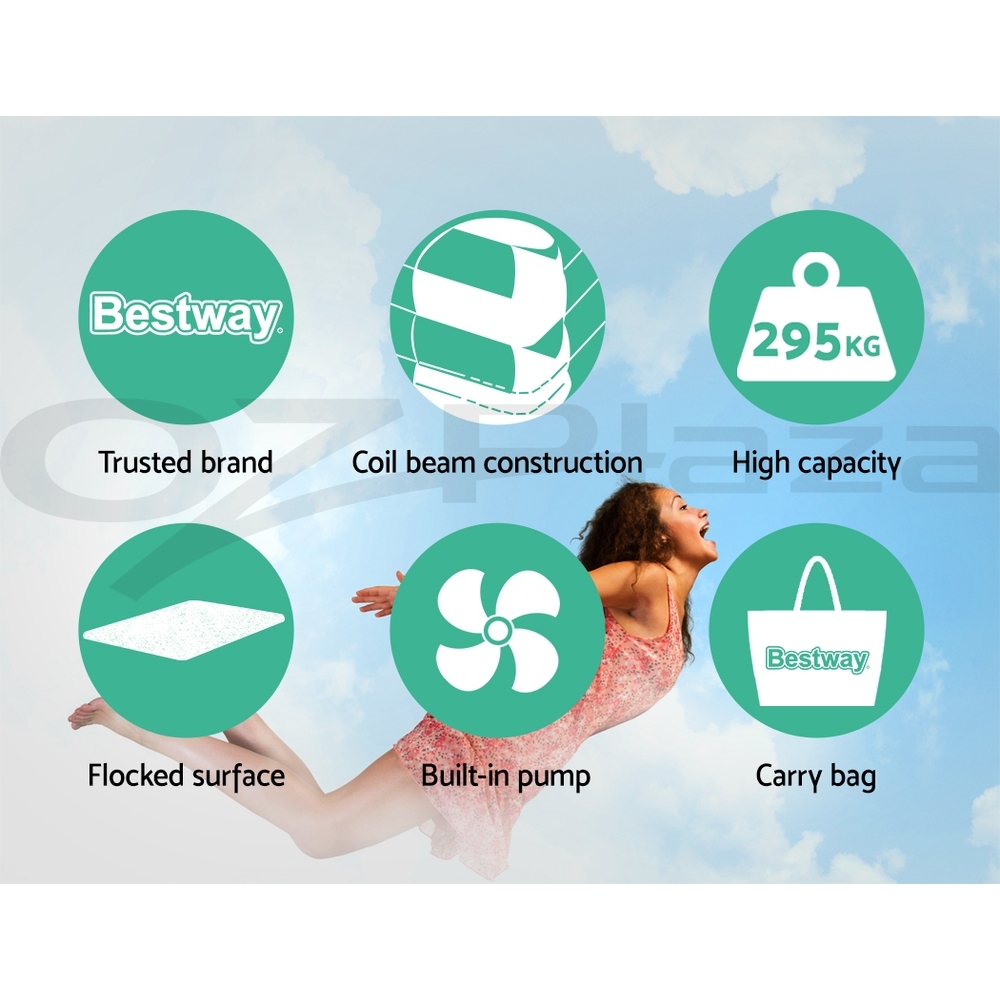 Bestway Air Bed Inflatable King Queen Single Bed Mattress Sleeping Mat with Pump - Picture 102 of 154