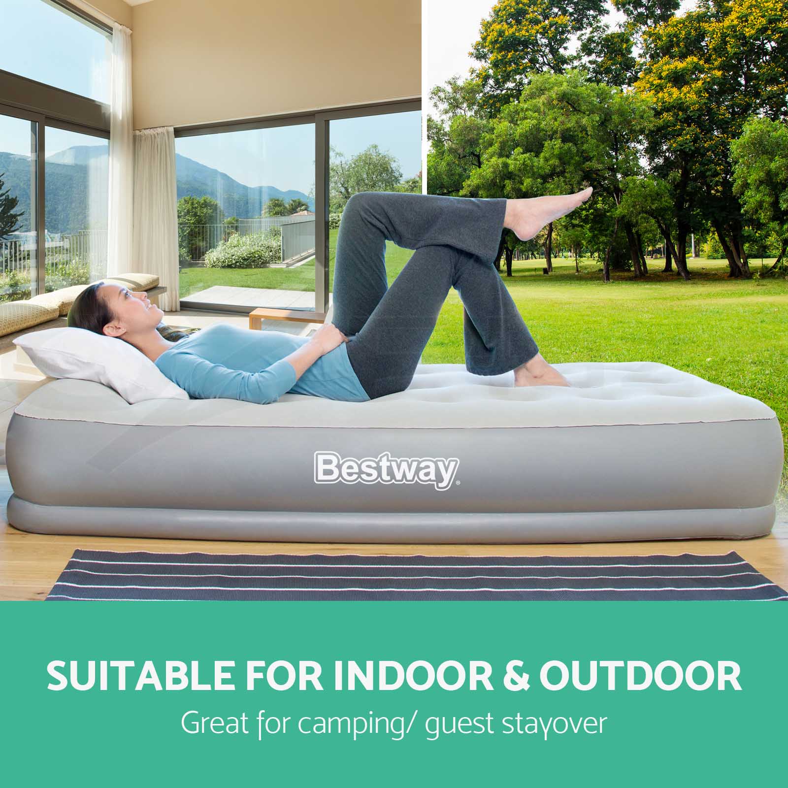 Bestway Air Bed Beds Inflatable Mattress Sleeping Mats Home Single