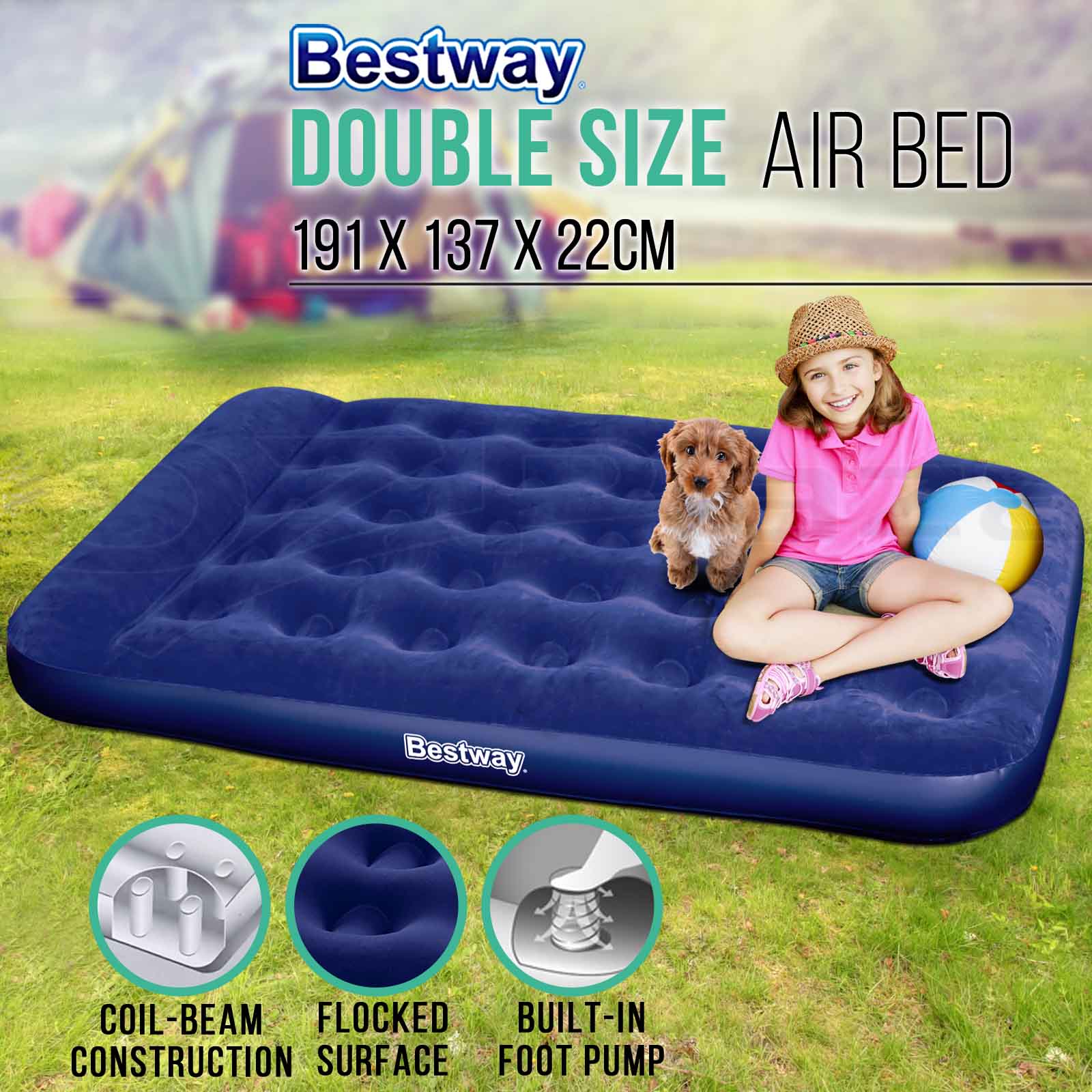 Bestway Air Bed Beds Inflatable Mattress Sleeping Mats Home Single