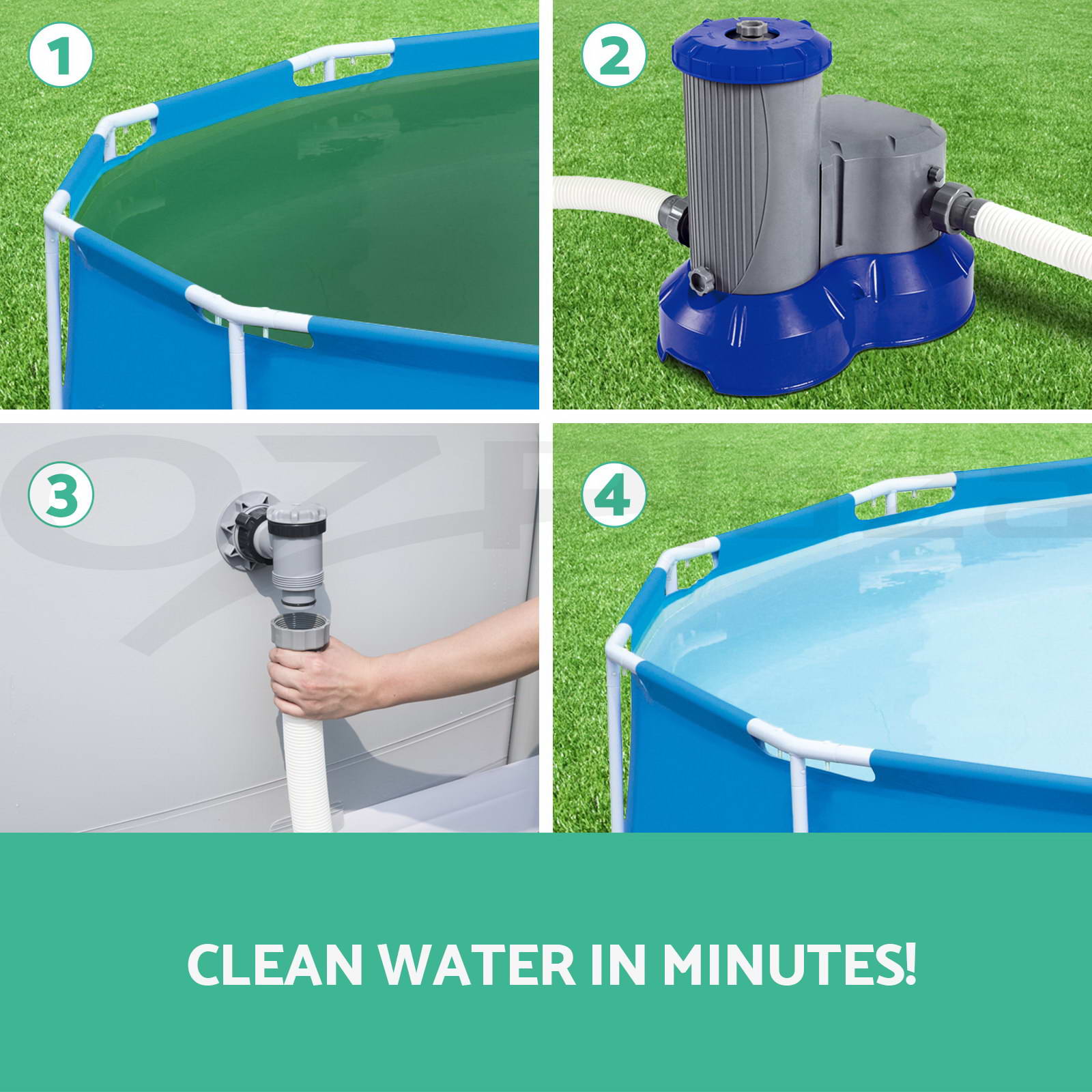 Bestway Flowclear™ Filter Pump Sand Filter Pool Vacuum Cleaner Swimming