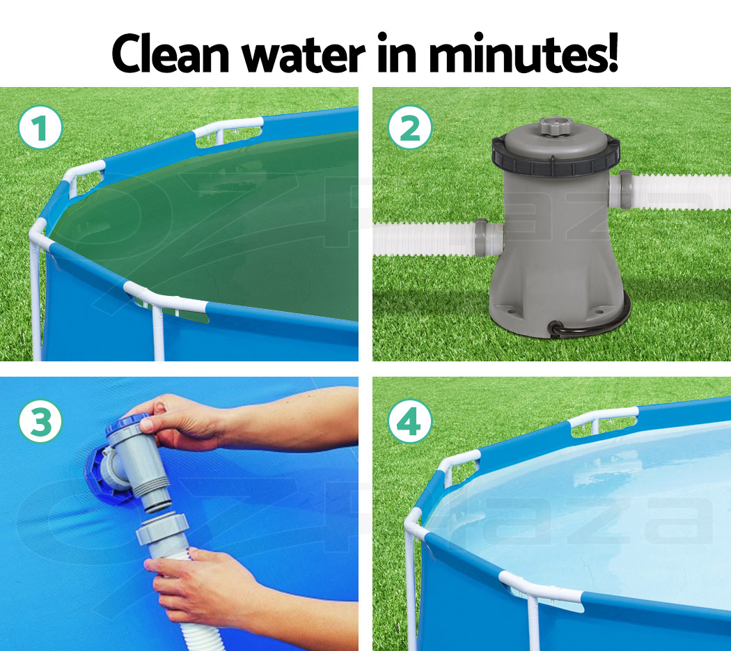Bestway Pool Pump Pumps Filter 300GPH Flowclear™ Filters Cleaner 1249L