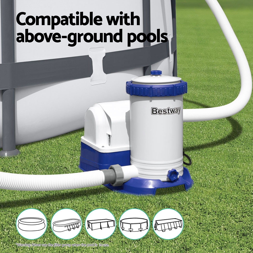 Bestway Pool Pump Pumps Filter 2500GPH Flowclear™ Filters Cleaner 9463L