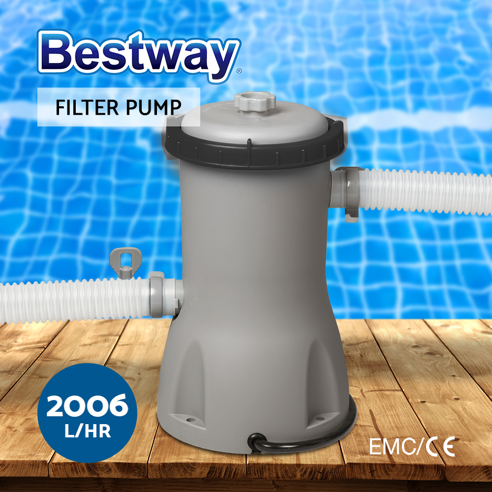 Bestway Pool Filter Pump Filters Swimming Pool Cleaner 300/530/800/1500/2500GPH - Picture 15 of 18