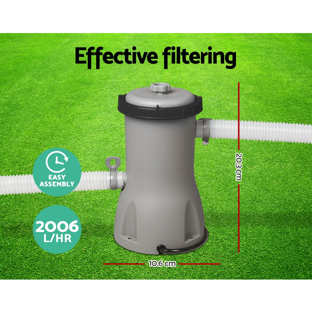 Bestway Pool Filter Pump Filters Swimming Pool Cleaner 300/530/800/1500/2500GPH - Picture 16 of 18