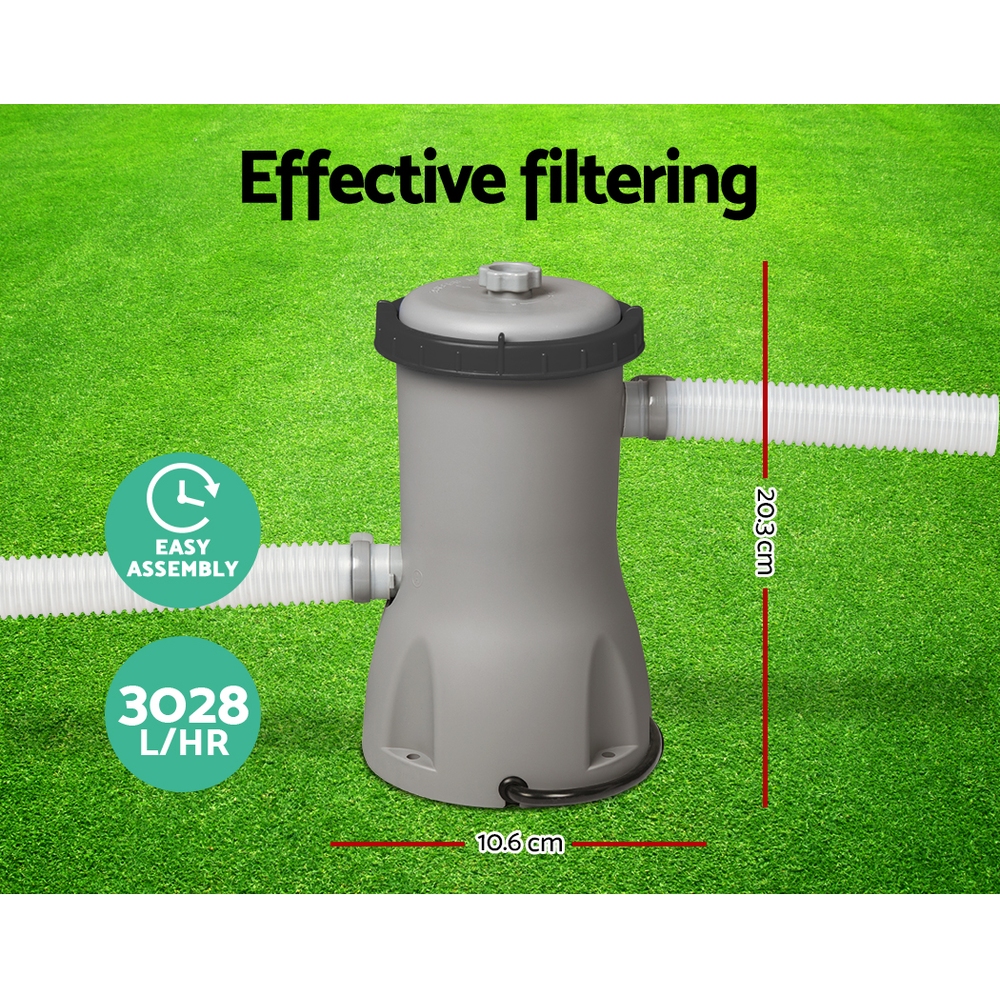 Bestway Pool Filter Pump Filters Swimming Pool Cleaner 300/530/800/1500/2500GPH - Picture 18 of 18