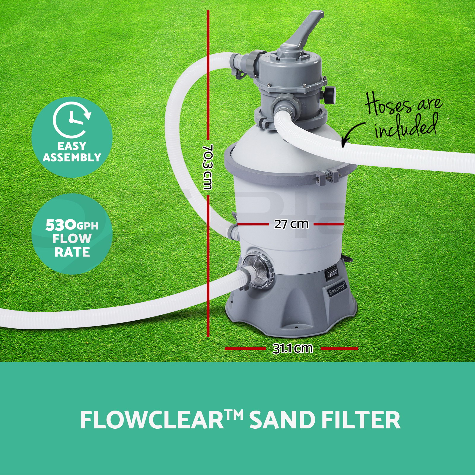 Bestway Swimming Pool Sand Filter Flowclear™Above Ground