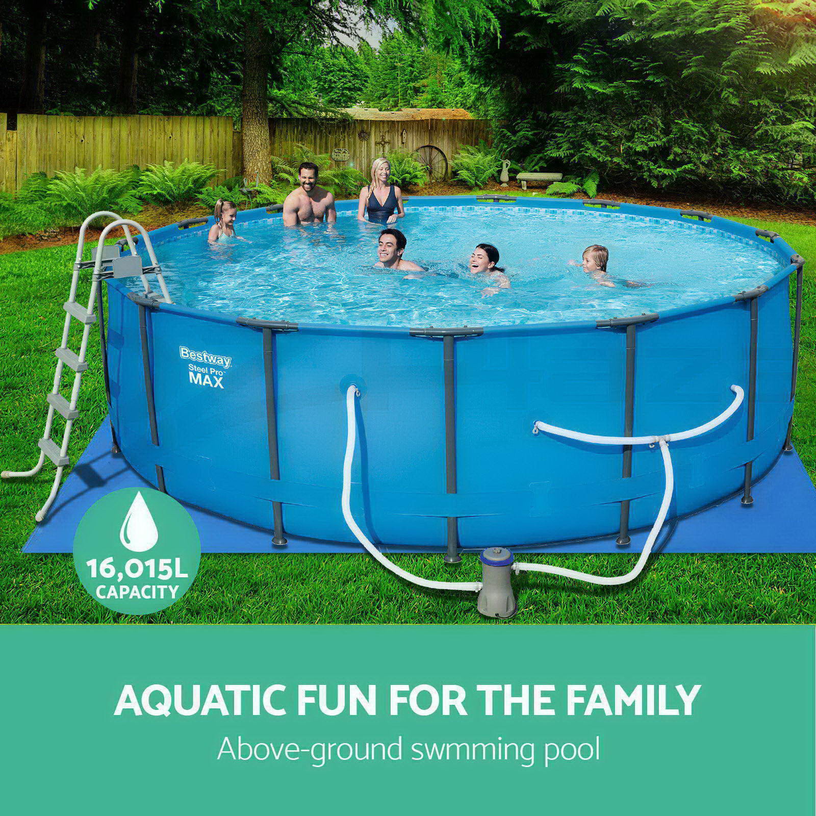 rectangular swimming pools with pump