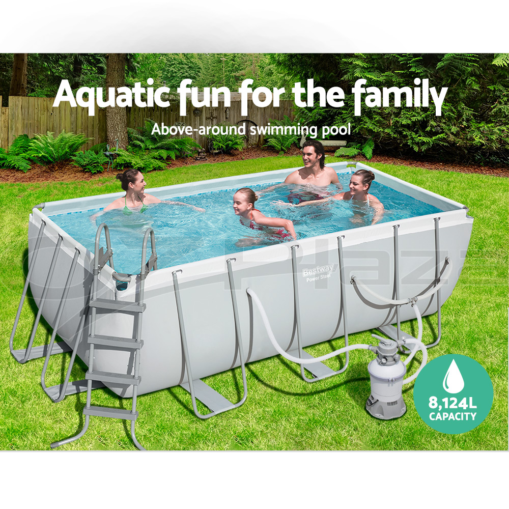 Bestway Swimming Pool Above Ground Rectangular Pools Sand Filter Pump