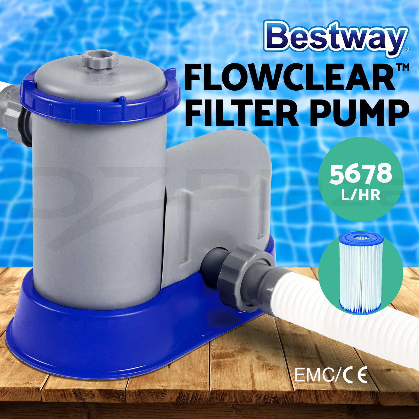 Bestway Filter Pump Cartridge Swimming Pool Cleaner Cleaning X6 X12 eBay