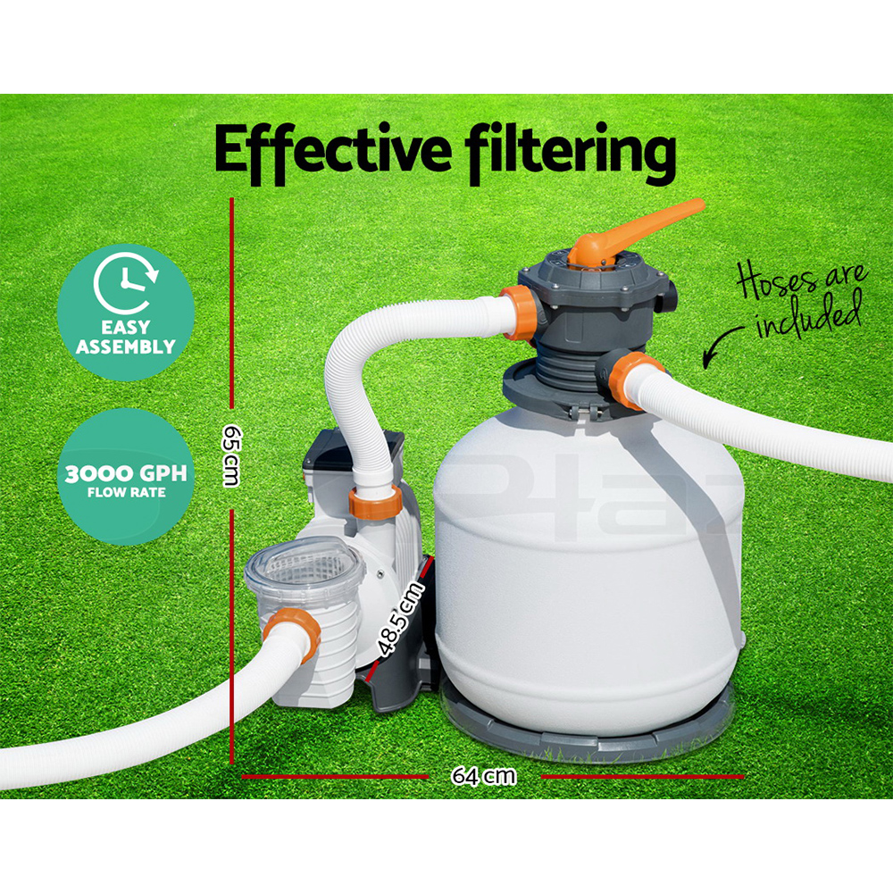 Bestway Swimming Pool Sand Filter Above Ground Pools Cleaner Cleaning Pump - Picture 17 of 19