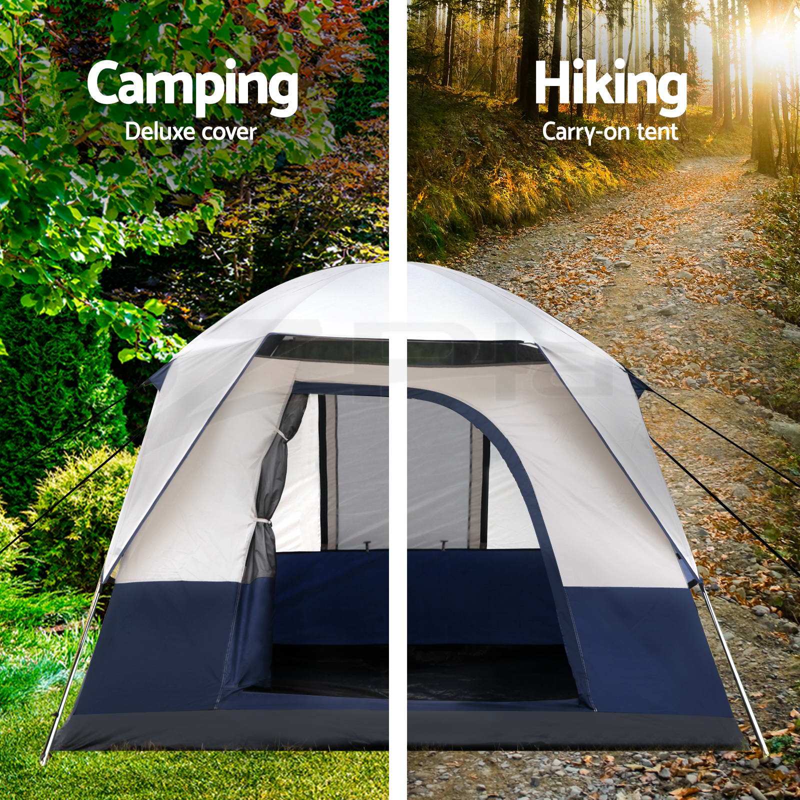 Weisshorn 4 Person Family Camping Tents Cabin Canvas Swag Hiking Beach