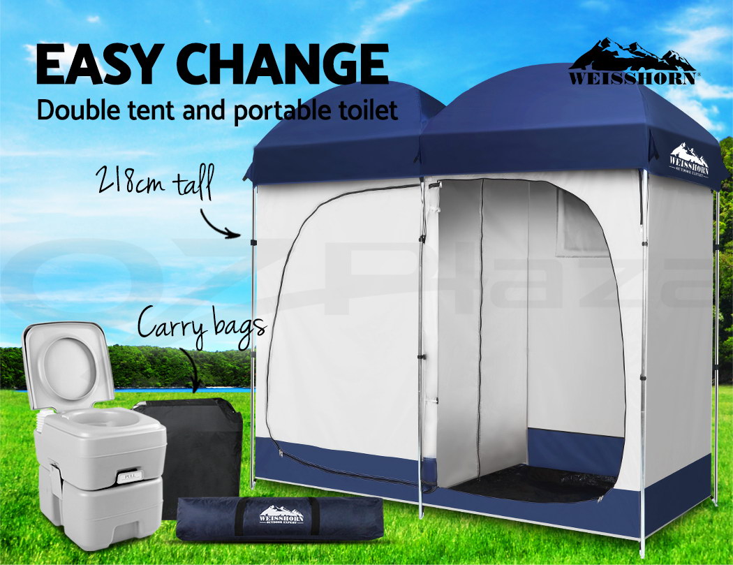 double pop up shower tent