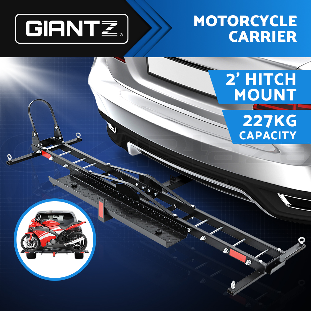 Giantz Motorcycle Motorbike Carrier Rack Arm Rack Dirt Bike Ramp 2"Towbar Steel - Picture 12 of 33