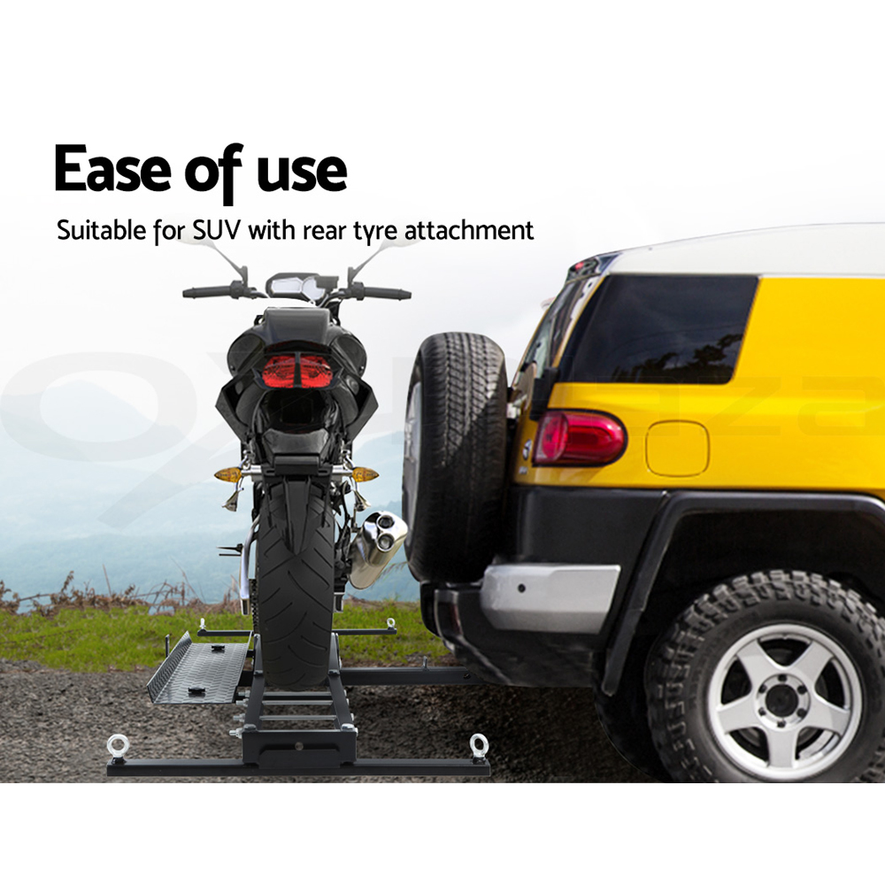 Giantz Motorcycle Motorbike Carrier Rack Arm Rack Dirt Bike Ramp 2"Towbar Steel - Picture 20 of 33