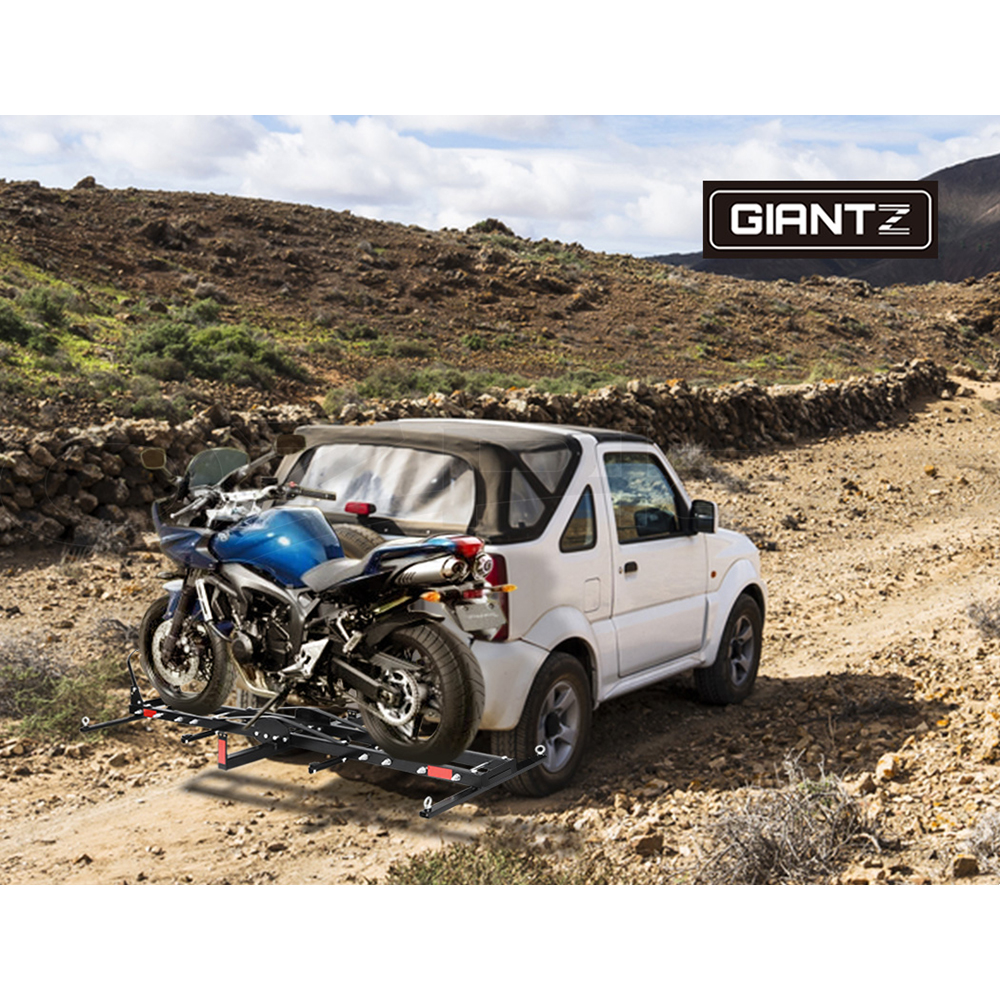 Giantz Motorcycle Motorbike Carrier Rack Arm Rack Dirt Bike Ramp 2"Towbar Steel - Picture 22 of 33
