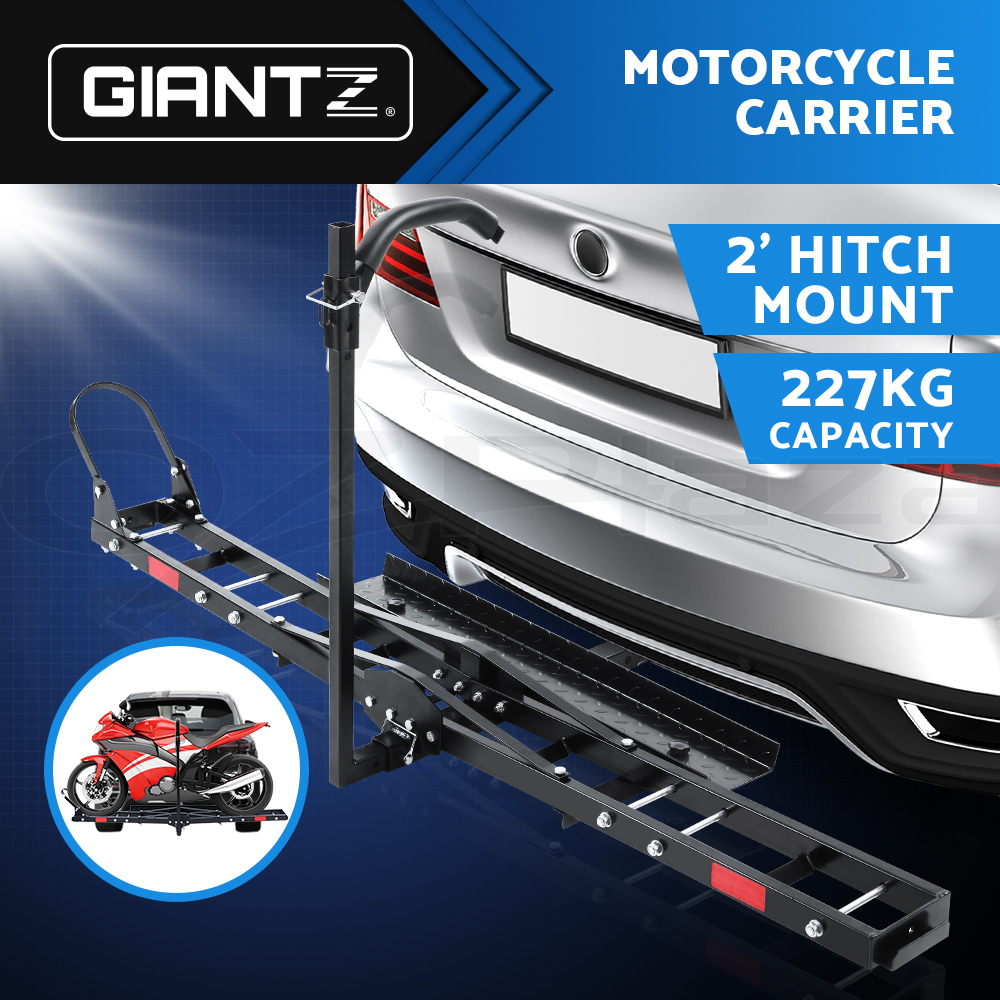 Giantz Motorcycle Motorbike Carrier Rack Arm Rack Dirt Bike Ramp 2"Towbar Steel - Picture 23 of 33