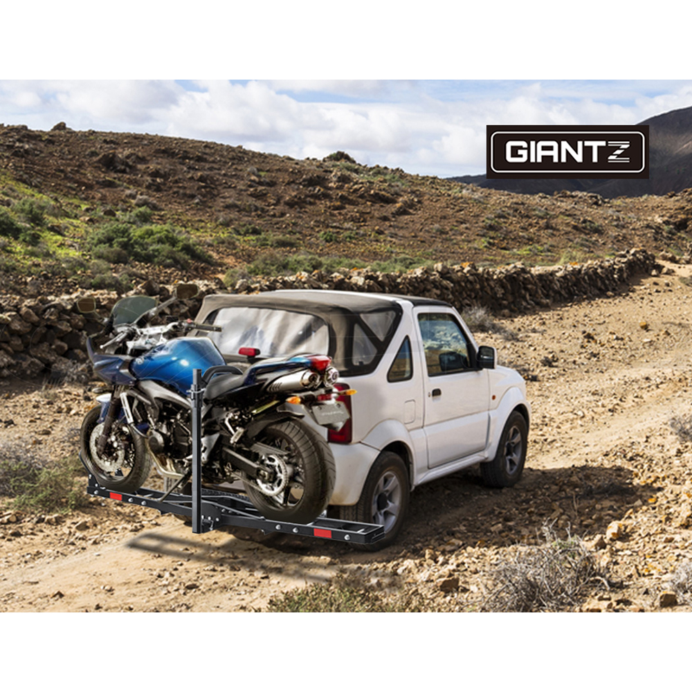 Giantz Motorcycle Motorbike Carrier Rack Arm Rack Dirt Bike Ramp 2"Towbar Steel - Picture 33 of 33