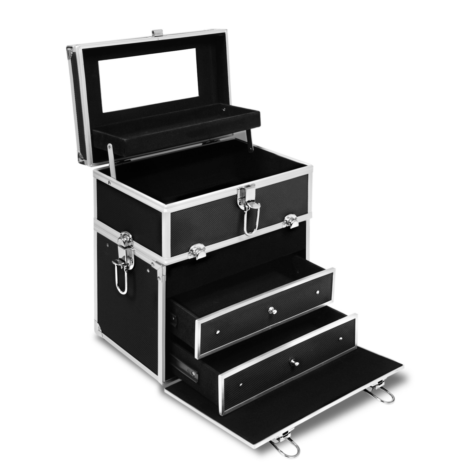 Embellir Makeup Case Makeup Organiser Beauty Case Portable Mirror 3