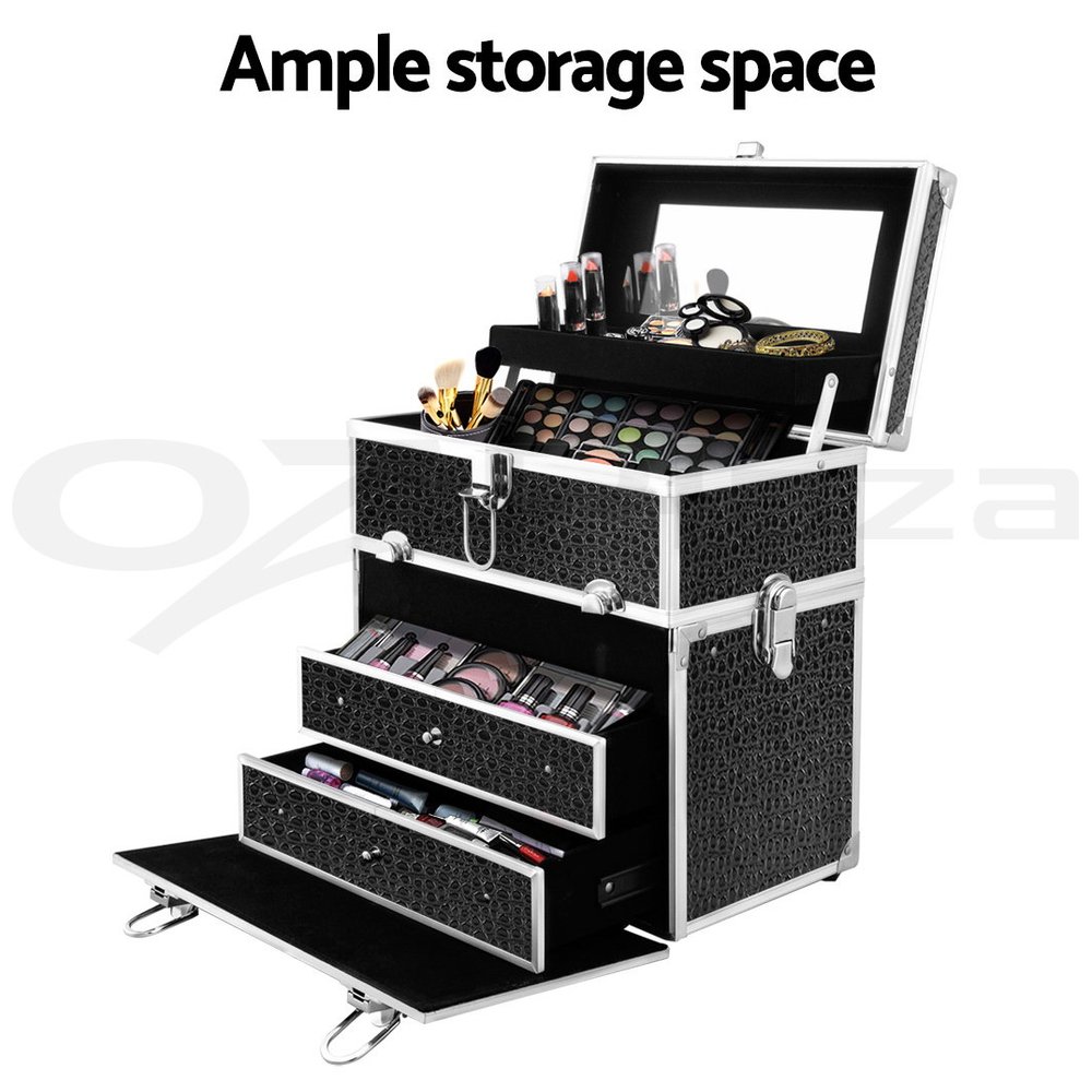 Makeup Case Beauty Cosmetic Travel Organiser Carry Storage Portable Box Embellir - Picture 16 of 95