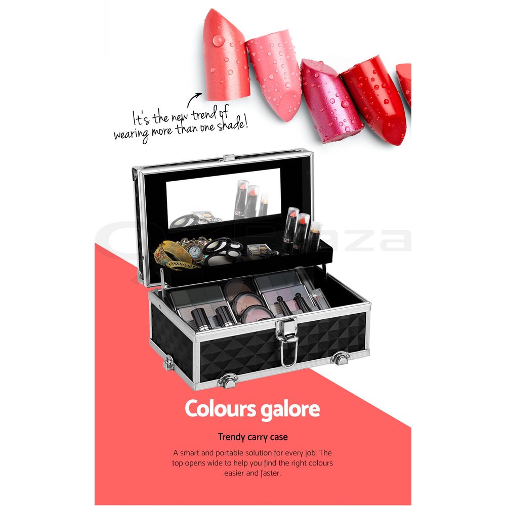 Makeup Case Beauty Cosmetic Travel Organiser Carry Storage Portable Box Embellir - Picture 24 of 95