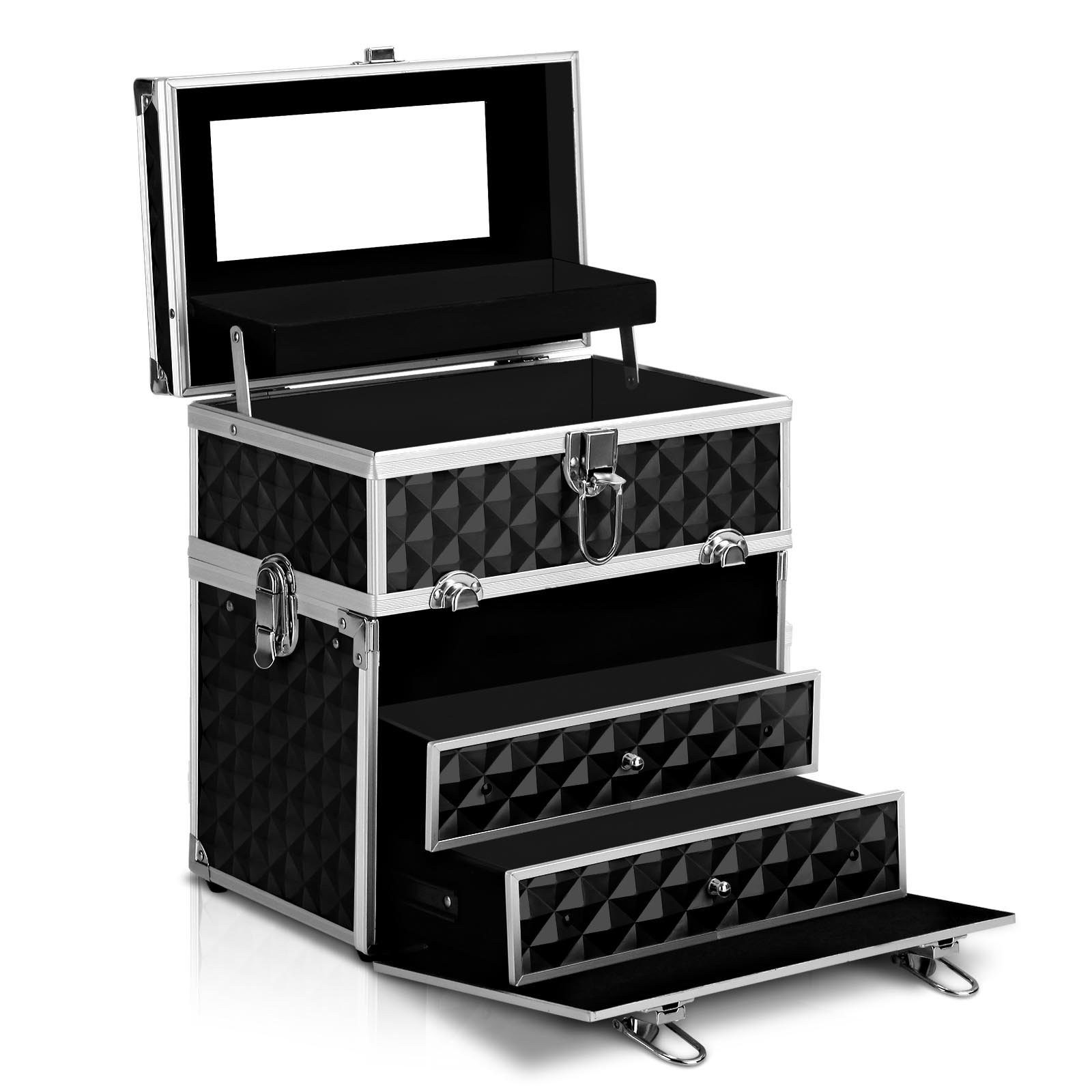Makeup Case Beauty Cosmetic Travel Organiser Carry Storage Portable Box Embellir - Picture 31 of 95