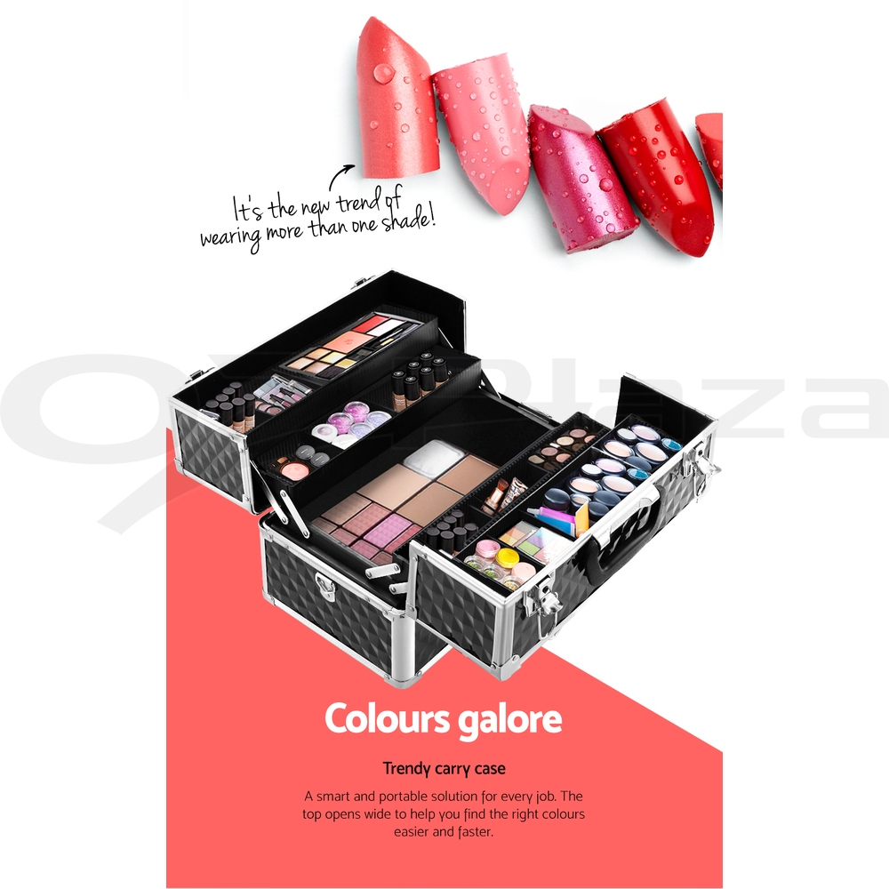 Makeup Case Beauty Cosmetic Travel Organiser Carry Storage Portable Box Embellir - Picture 77 of 95