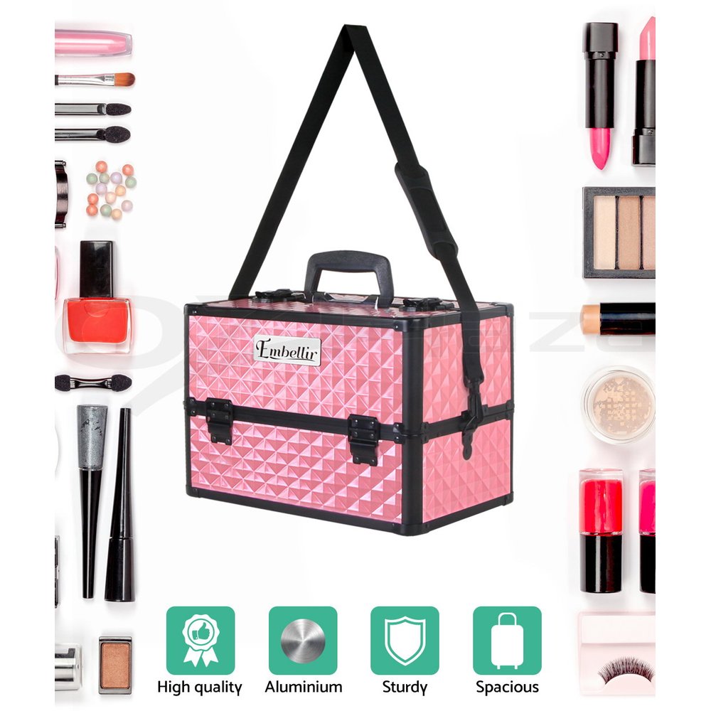 Makeup Case Beauty Cosmetic Travel Organiser Carry Storage Portable Box Embellir - Picture 55 of 95