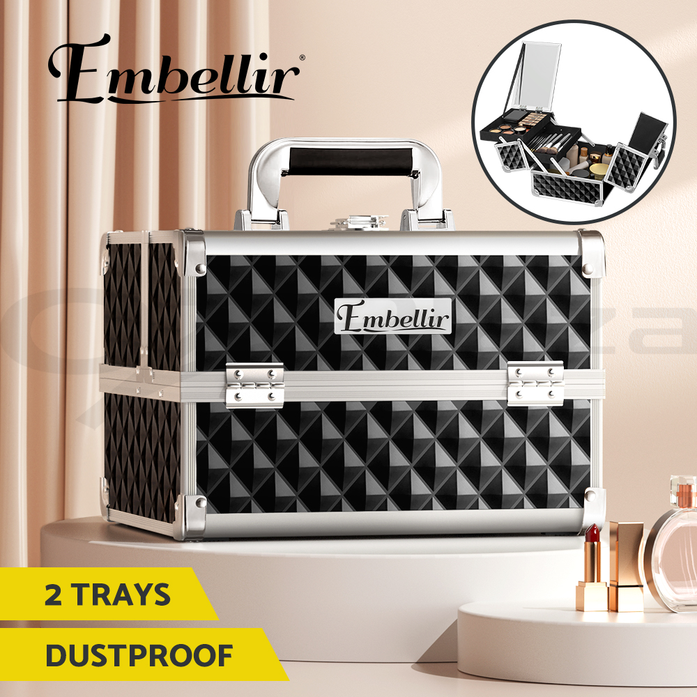 Makeup Case Beauty Cosmetic Travel Organiser Carry Storage Portable Box Embellir - Picture 33 of 95