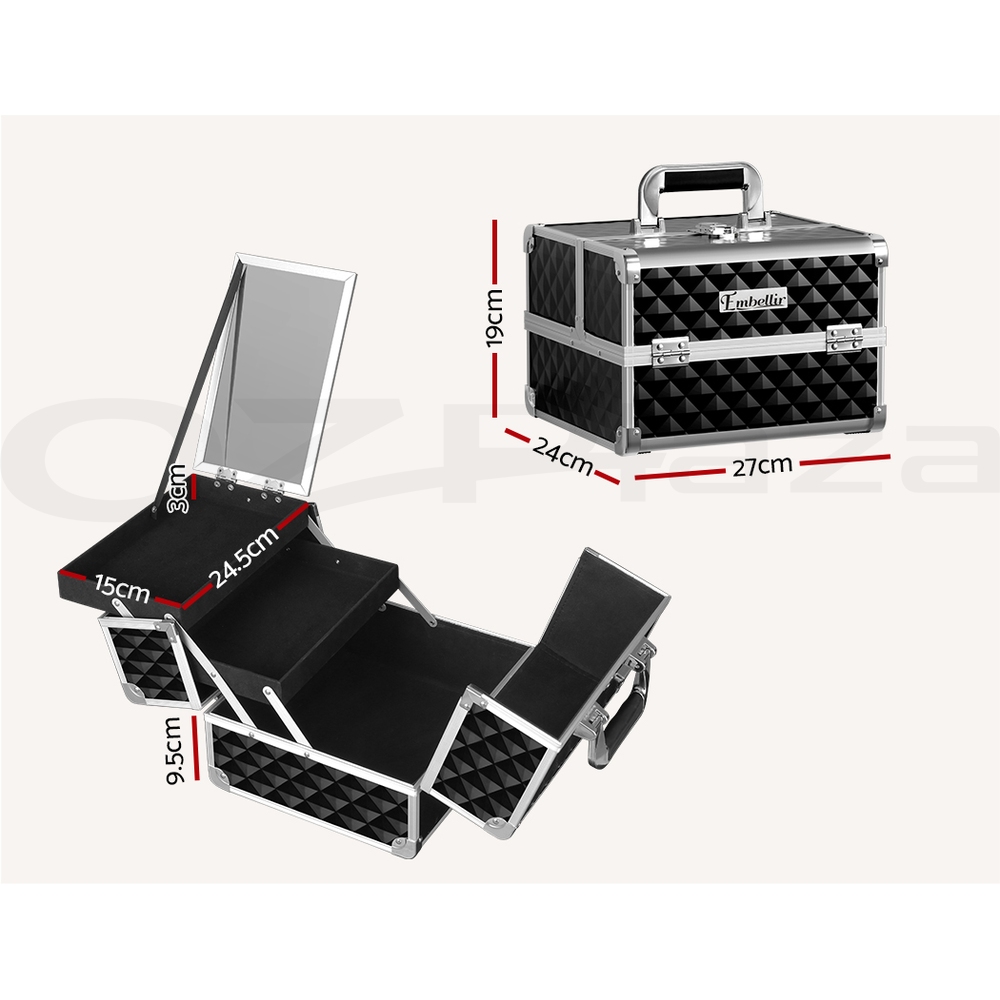 Makeup Case Beauty Cosmetic Travel Organiser Carry Storage Portable Box Embellir - Picture 40 of 95