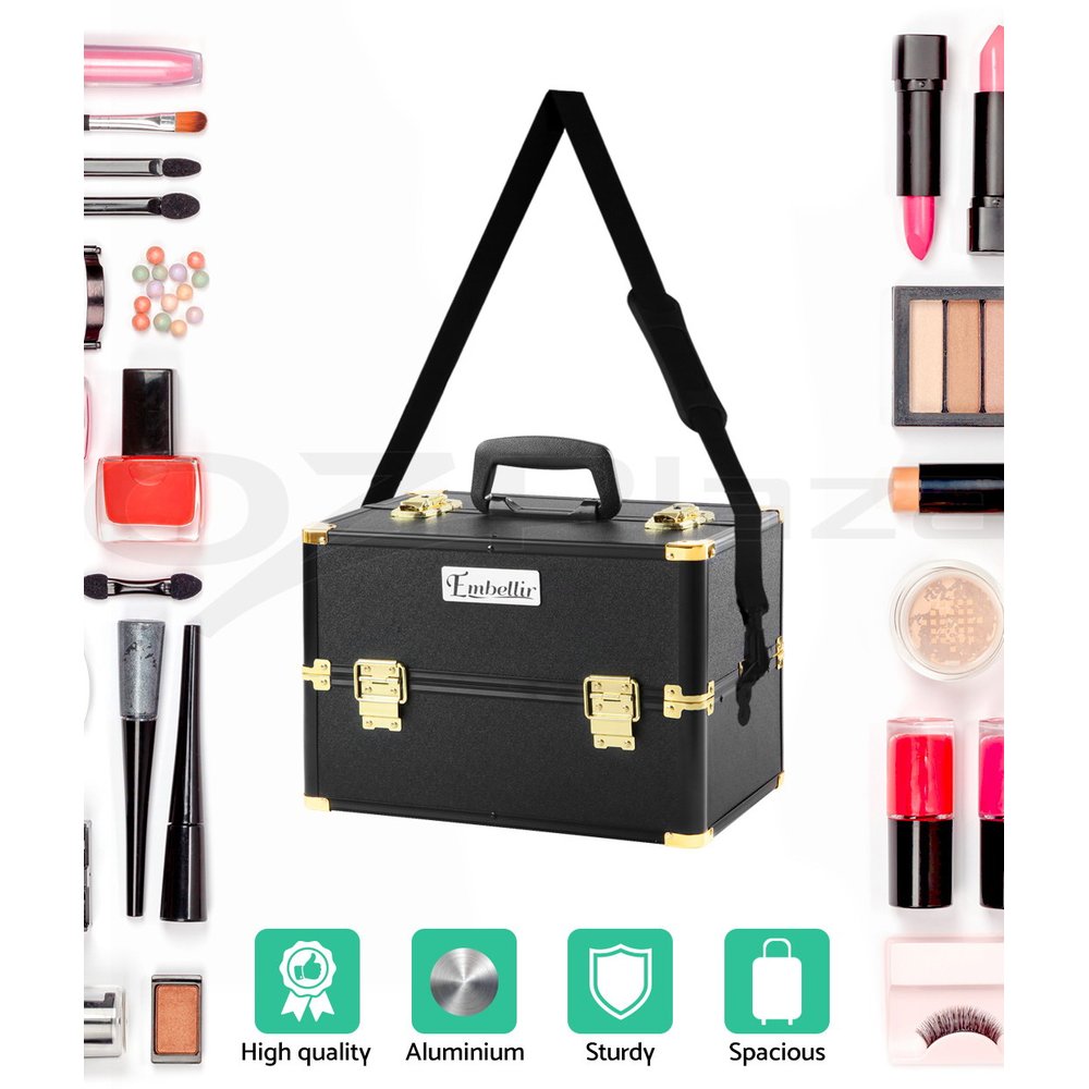 Makeup Case Beauty Cosmetic Travel Organiser Carry Storage Portable Box Embellir - Picture 86 of 95