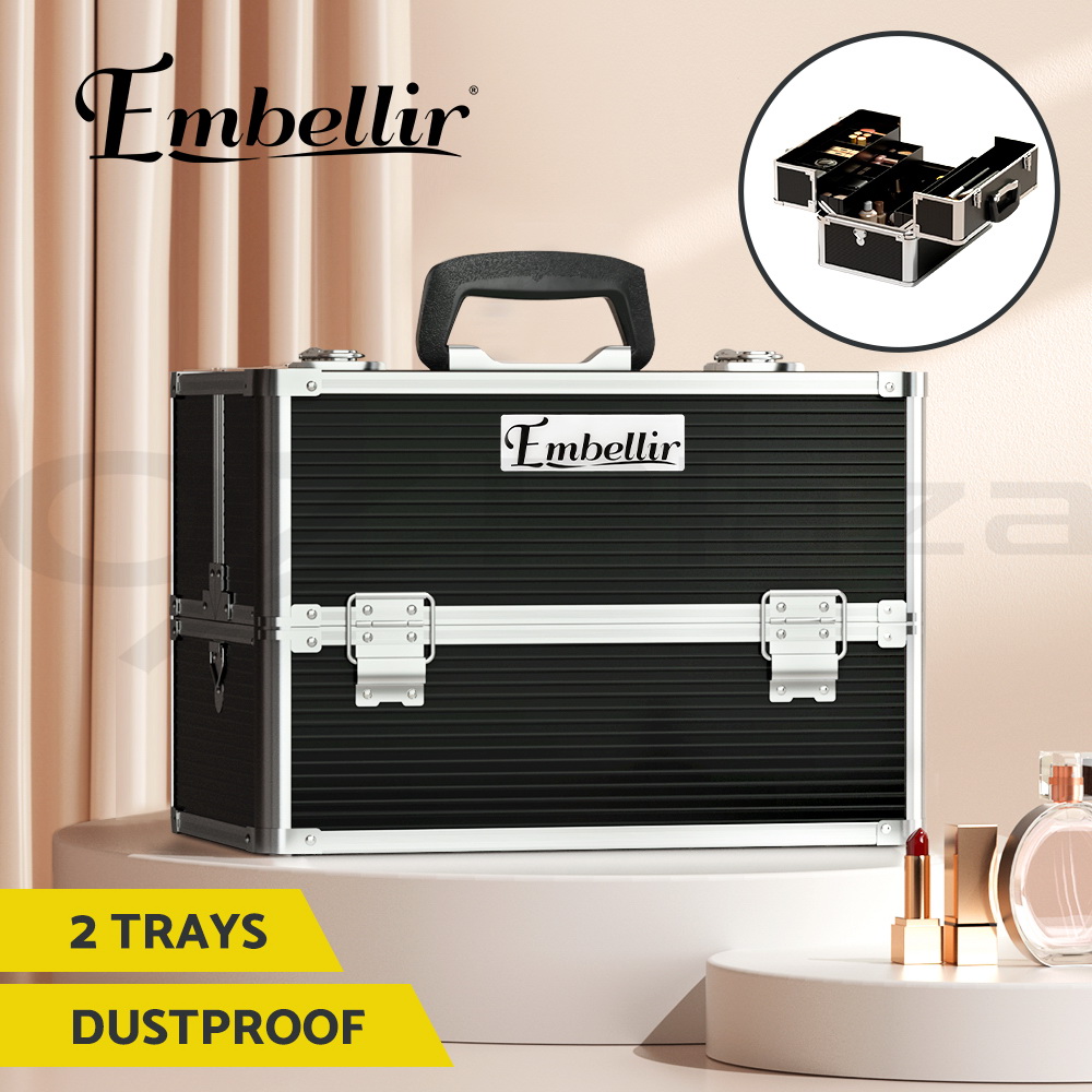 Makeup Case Beauty Cosmetic Travel Organiser Carry Storage Portable Box Embellir - Picture 63 of 95