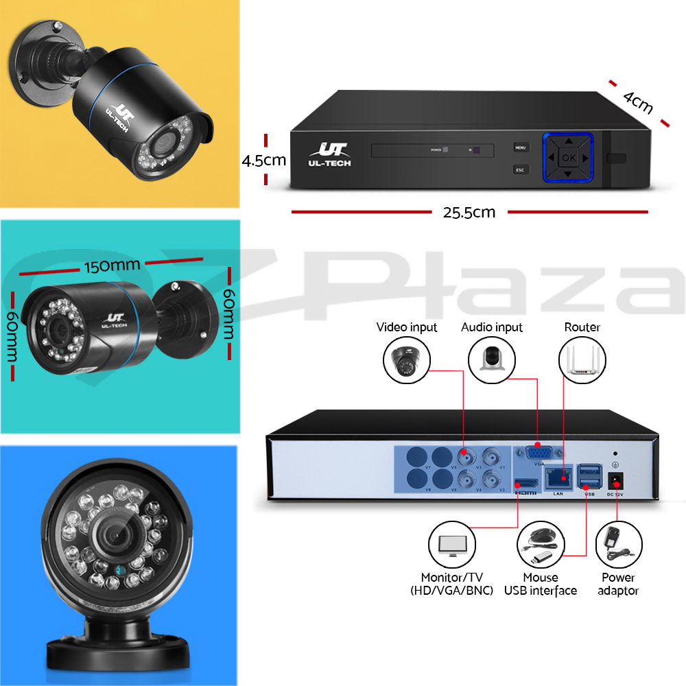 UL-tech CCTV Security Camera System 1080P 4CH 8CH DVR Home Outdoor Long Range - Picture 21 of 41