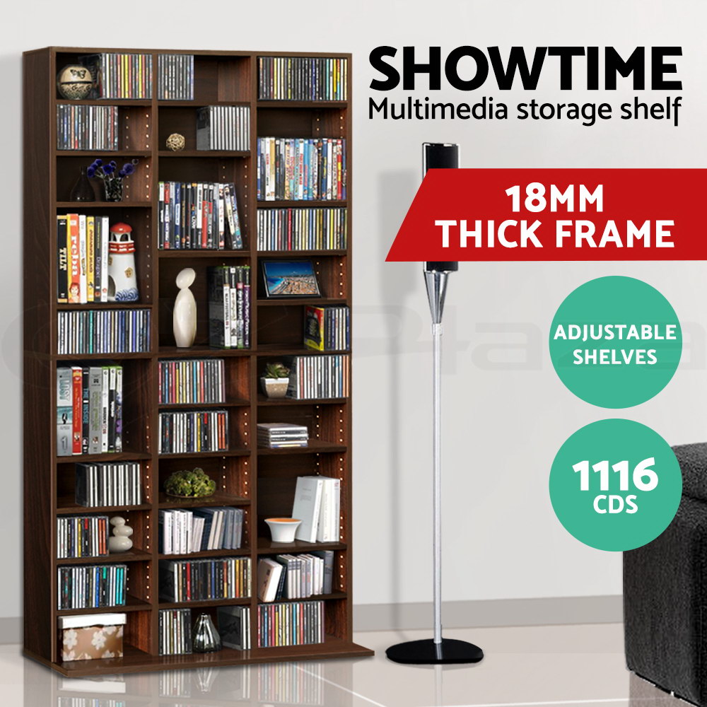 Artiss 528 DVD/1116 CD Storage Shelf Rack Stand Cupboard Book Unit