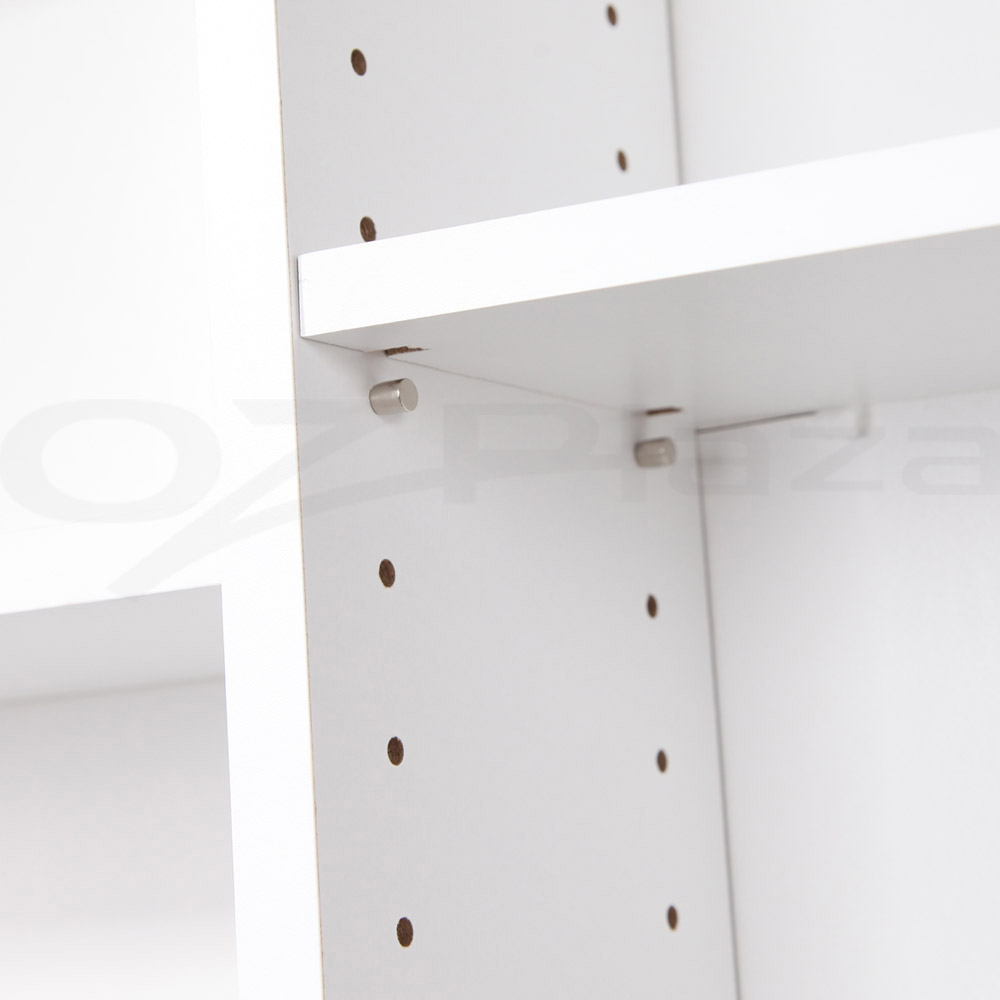 Artiss Bookshelf Display Shelf CD DVD Storage Media Rack Cupboard Black White - Picture 19 of 21