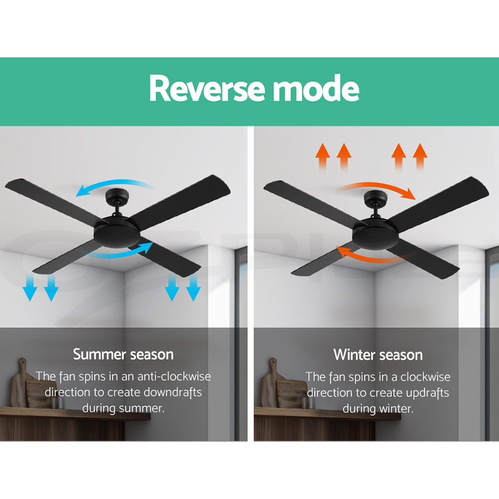 Devanti Ceiling Fan 52'' Ceiling Fans Remote 8H Timer Wooden Blades 1300mm Home - Picture 15 of 33