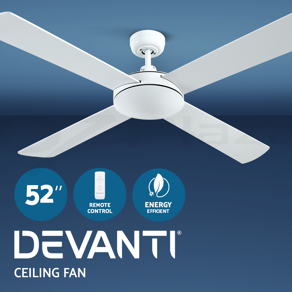 Devanti Ceiling Fan 52'' Ceiling Fans Remote 8H Timer Wooden Blades 1300mm Home - Picture 23 of 33