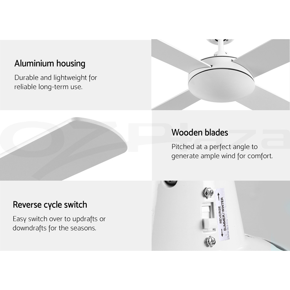 Devanti Ceiling Fan 52'' Ceiling Fans Remote 8H Timer Wooden Blades 1300mm Home - Picture 29 of 33