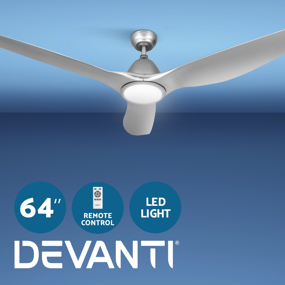 Devanti 64 Inch Ceiling Fan DC Motor LED light w/Remote - Picture 10 of 11