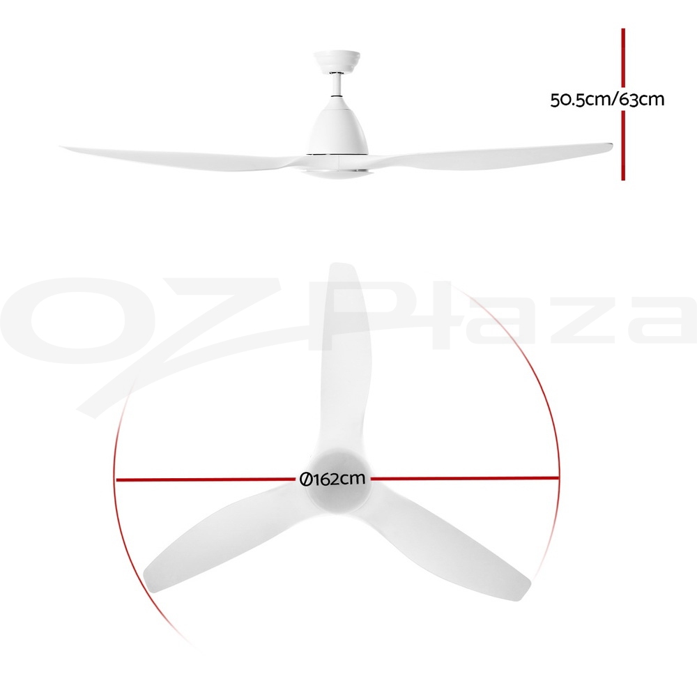 Devanti DC Motor Ceiling Fan With Light LED Remote Control Fans 48'' 52'' 64'' - Picture 53 of 55