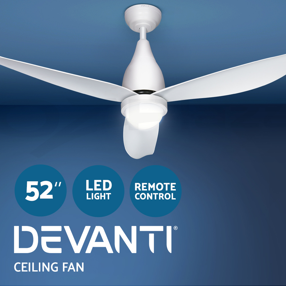 Devanti 48" 52" 64" Ceiling Fan AC DC Motor Fans Light LED Remote Control - Picture 36 of 43