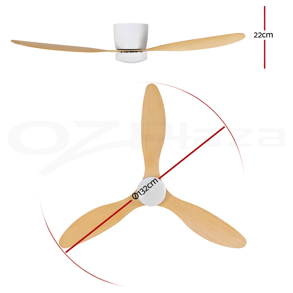 Devanti 48" 52" 64" Ceiling Fan AC DC Motor Fans Light LED Remote Control - Picture 43 of 43