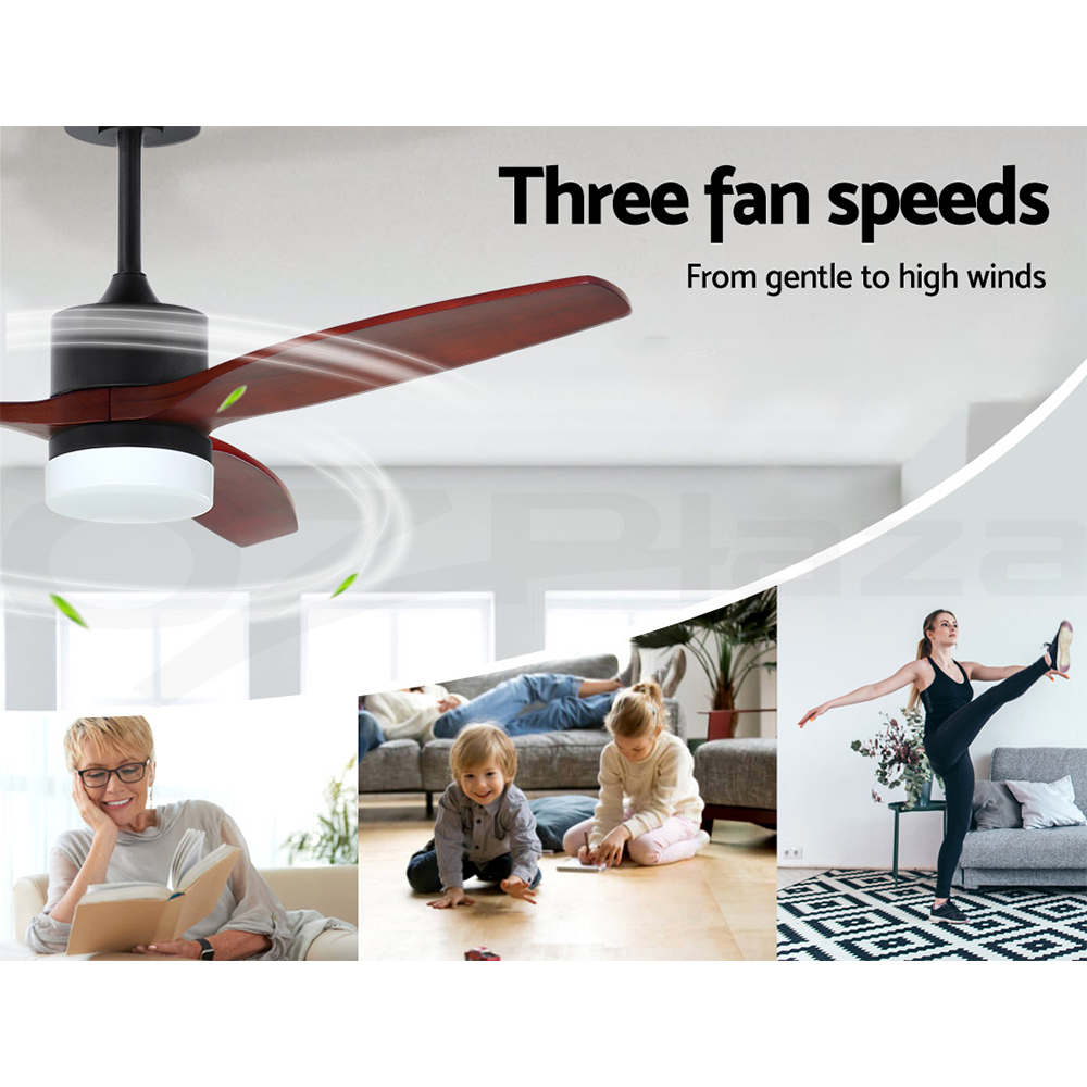Devanti 48" 52" 64" Ceiling Fan AC DC Motor Fans Light LED Remote Control - Picture 41 of 43
