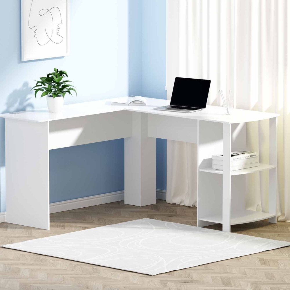 Artiss Corner Computer Desk Home Office Desks Study PC Laptop Table Shelves - Picture 86 of 86